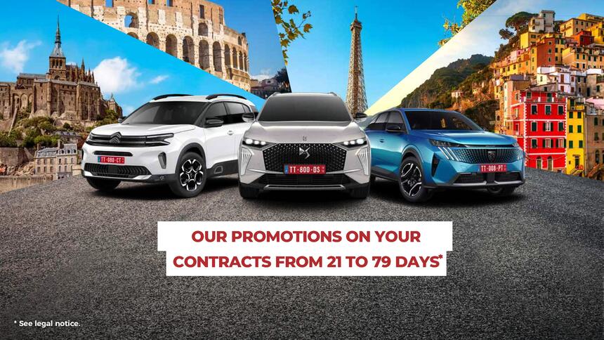 For a delivery from April 1st, 2025 to December 31st, 2025, 100€ off on your contracts from 21 to 79 days
