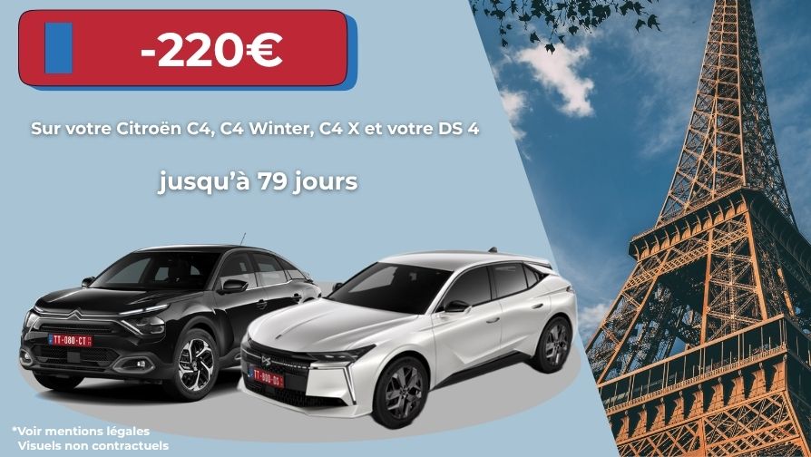 Pour une livraison du 18 octobre 2025 au 31 décembre 2025, bénéficiez de 220€ sur vos contrats jusqu'à 79 jours