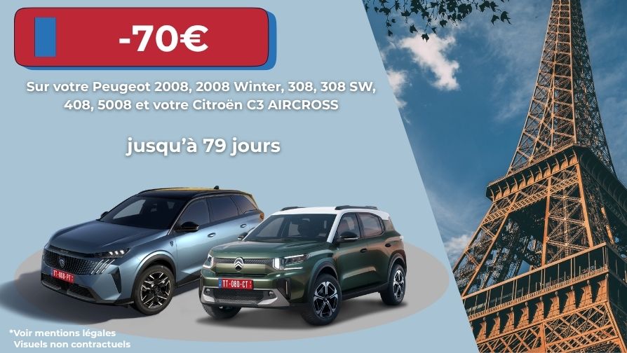 Pour une livraison du 18 octobre 2025 au 31 décembre 2025, bénéficiez de 70€ sur vos contrats jusqu'à 79 jours
