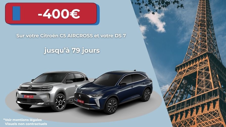 Pour une livraison du 18 octobre 2025 au 31 décembre 2025, bénéficiez de 400€ sur vos contrats jusqu'à 79 jours