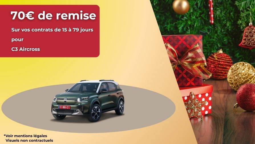 Pour une livraison du 21 novembre 2025 au 31 décembre 2025, bénéficiez de 70€ sur vos contrats jusqu'à 79 jours