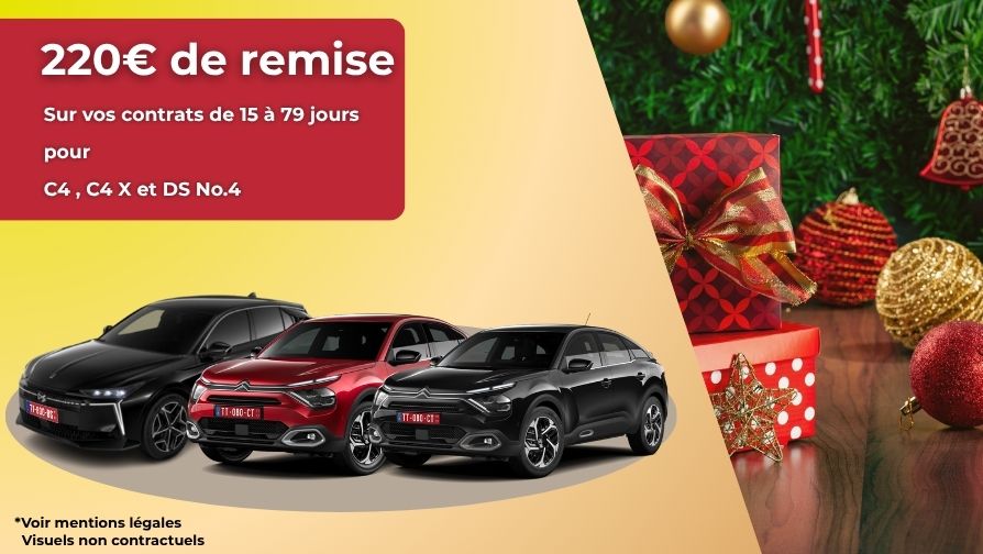 Pour une livraison du 21 novembre 2025 au 31 décembre 2025, bénéficiez de 220€ sur vos contrats jusqu'à 79 jours